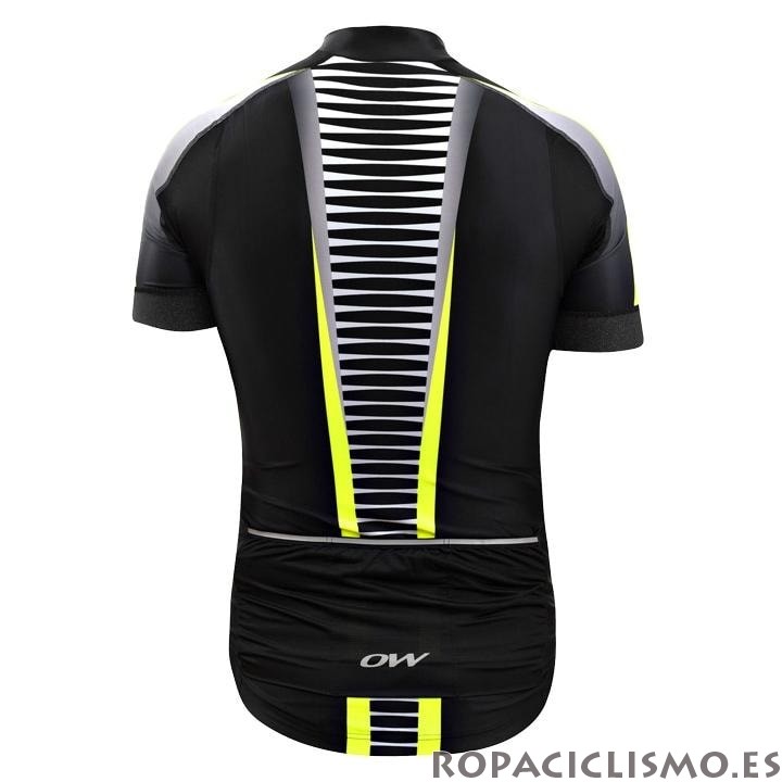 2020 Maillot One Way Tirantes Mangas Cortas Negro Amarillo